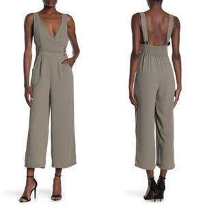 MAX & ASH Button Detail Plunge Jumpsuit - NWT - M